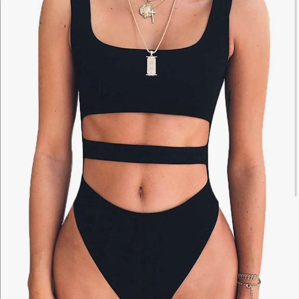 Black Cut Out Bodysuit